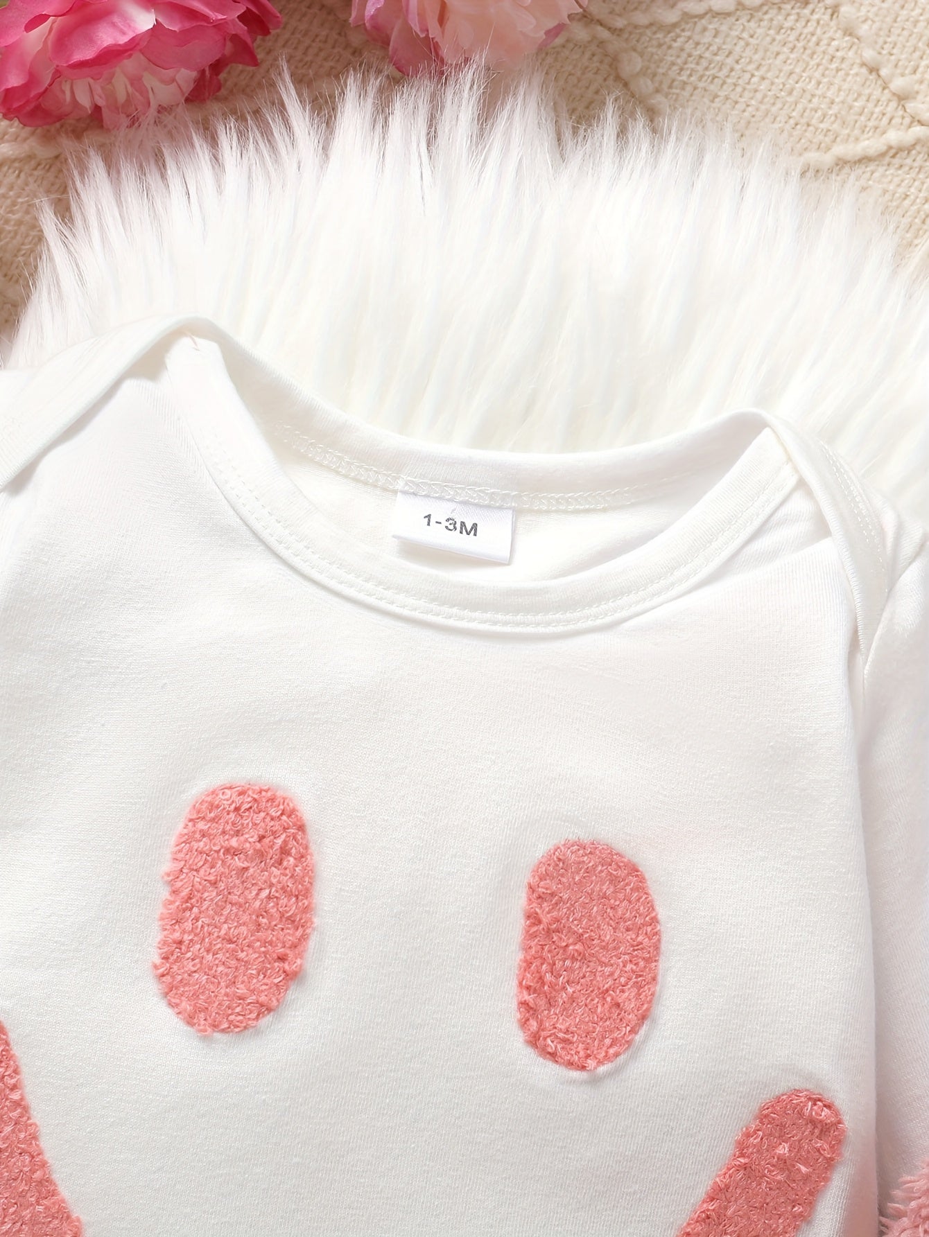 Baby Girl Three Piece Outfit With Teddy Bear Vest Jumpsuit