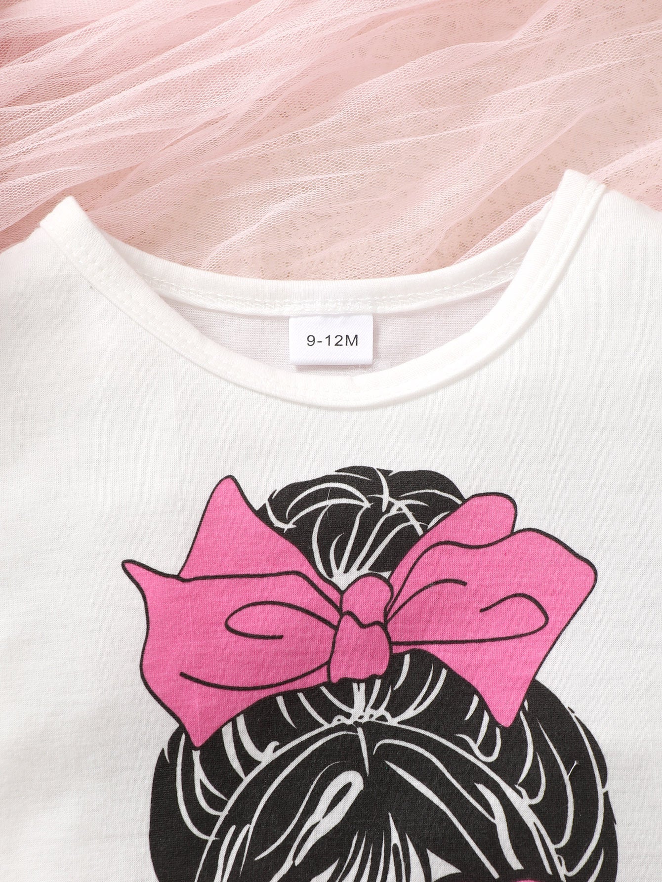 Sweet Cartoon Print Tee and Pencil Skirt 2pcs Set - Cotton Blend, Regular Fit, Casual Style for 12 and Under - Perfect Spring/Summer/Fall Outdoor Ensemble