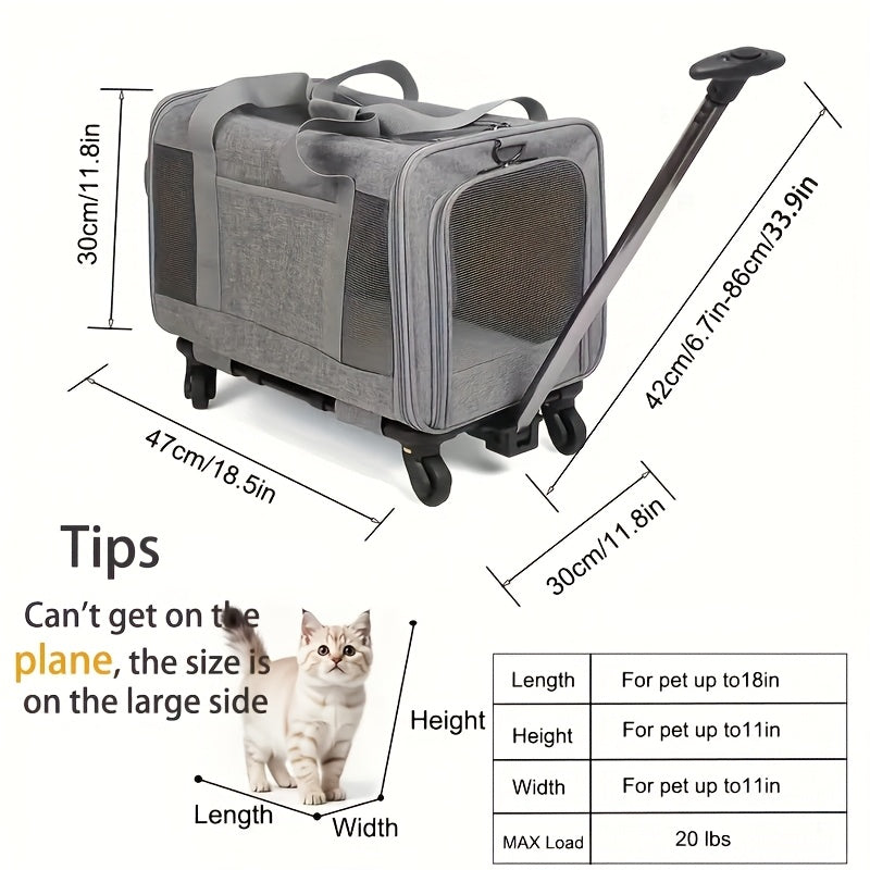 Detachable Pet Travel Case for Cats and Dogs Spacious Folding Design Safe and Comfortable