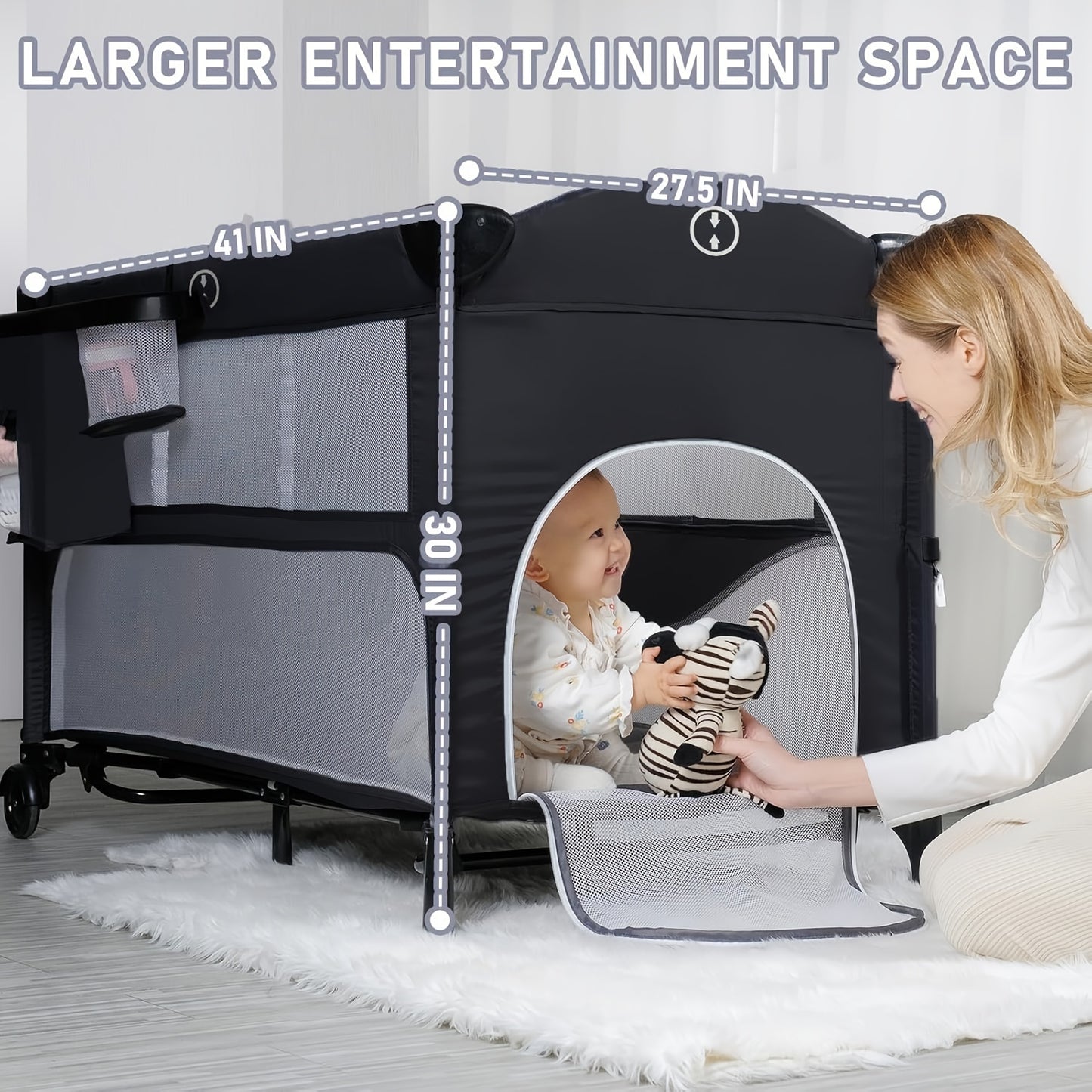 5 In 1 Baby Bassinet Bedside Sleeper With Diaper Changer Perfect For Newborns