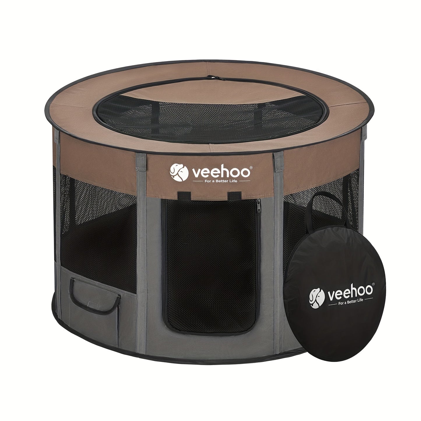 Veehoo Foldable Portable Dog Playpen for Indoor and Outdoor Use - Ideal for Small and Medium Dogs