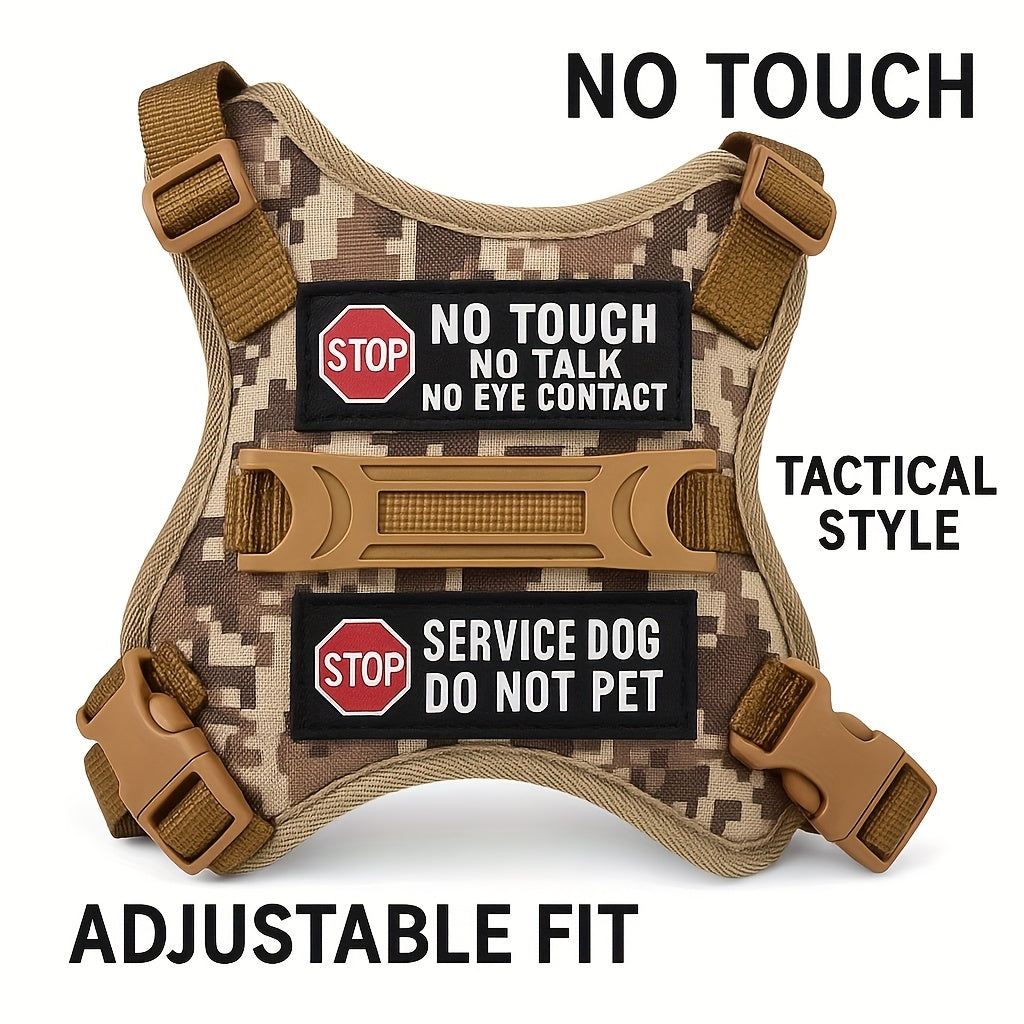 Tactical Pet Harness Vest for Cats and Small Dogs Adjustable Reflective Outdoor Safety Gear