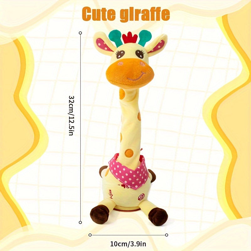 Interactive Singing Fawn Plush Toy with Embroidery Perfect for Home Decor and Gifts