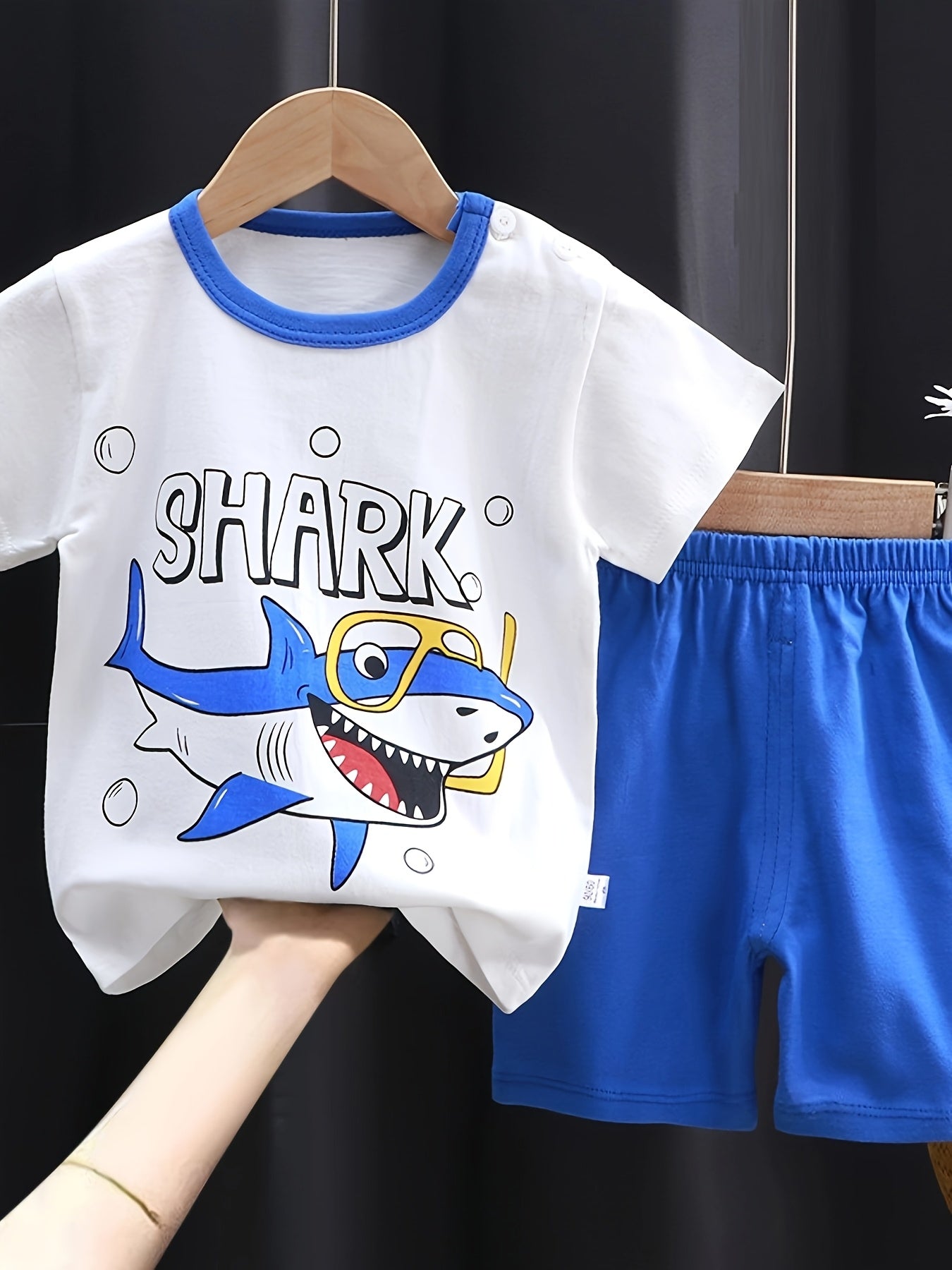 [Summer Baby Suit] Eight-piece Set New Summer Baby Short Sleeve Suit | Four Sets, Pure Cotton Material, Dinosaur Car Print, Comfortable And Breathable, Best Gift For Children