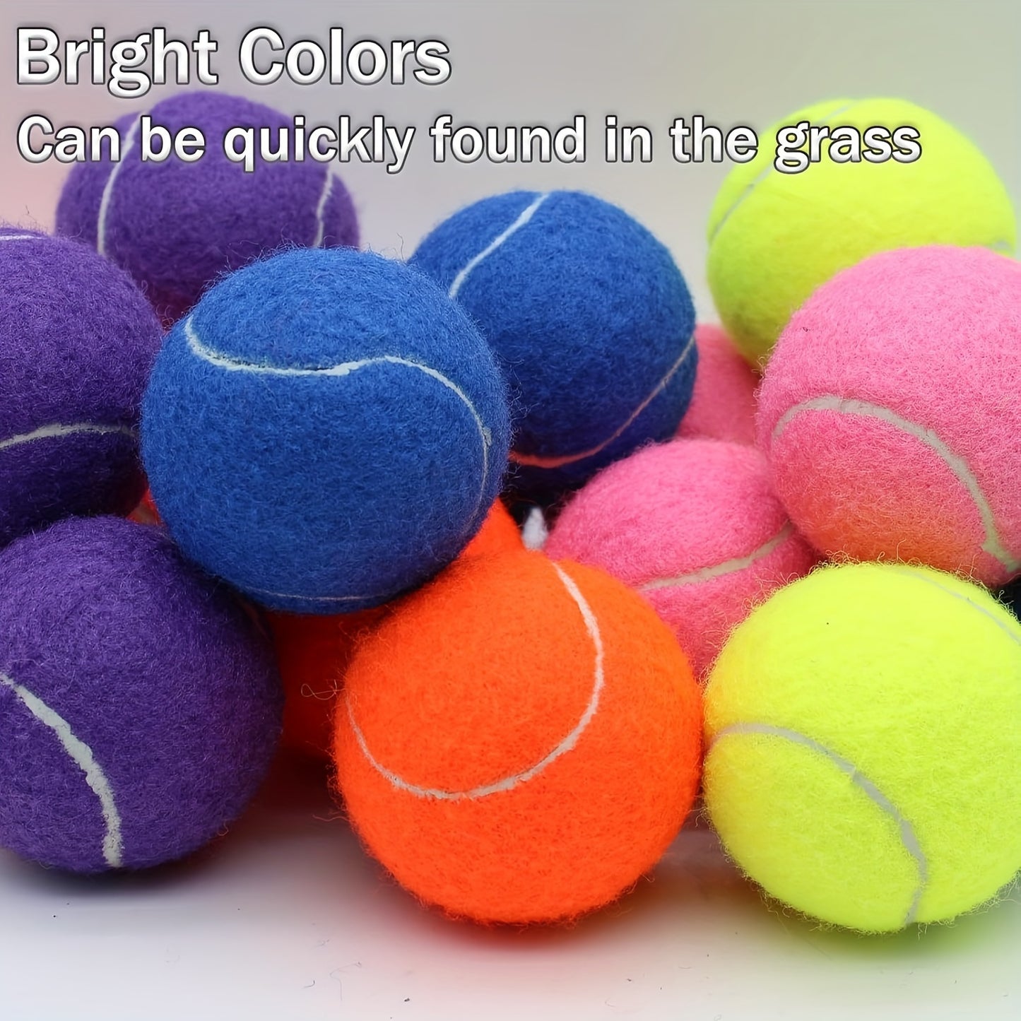 Colorful 20 Pack Tennis Balls for Dogs with Mesh Bag for Easy Transport and Play