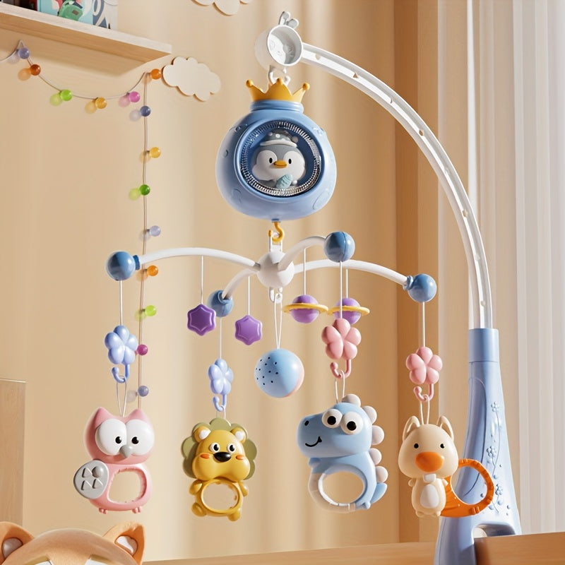 Bed Hanging Toys With Lights Lullabies Wind Chimes For Nursery 360 Degree Rotation Auto Off Timer Gifts