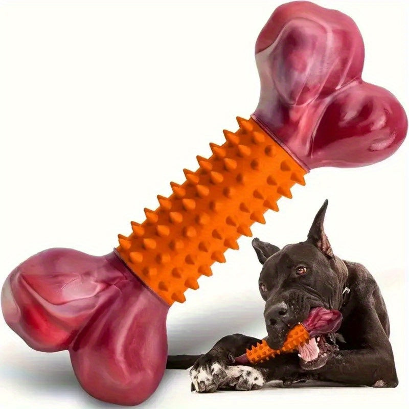Beef Flavor Indestructible Dog Bone Toy Set for Large Medium Breeds Durable Nylon Chew Toy