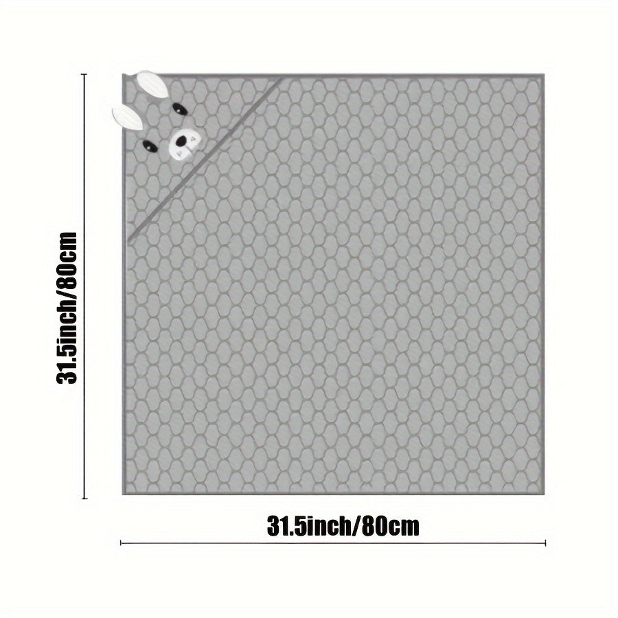 Soft Cartoon Animal Swaddling Blanket Set for Babies 0-3 Years - Reinforced Edge, Highly Absorbent and Skin-Friendly Polyester, Ideal for Bath Towel, Stroller Nap Blanket - 31.5x31.5 Inches - Machine Washable