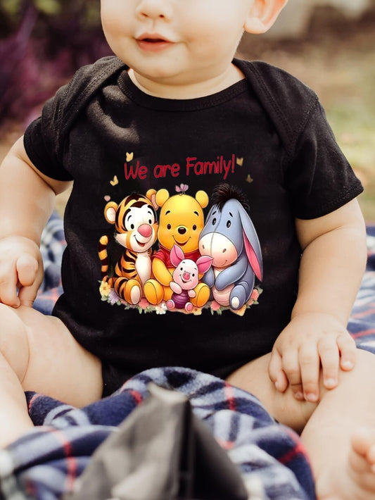 Disney Winnie the Pooh Tigger Piglet Eeyore Baby Bodysuit Summer Romper 100 Percent Cotton