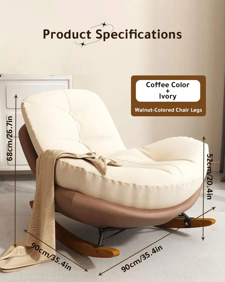 Rocking Chair Balcony Home Technology Cloth Rocking Chair Living Room Leisure Rocking Chair, Modern Rocking - Loving Babies & Pets Shop