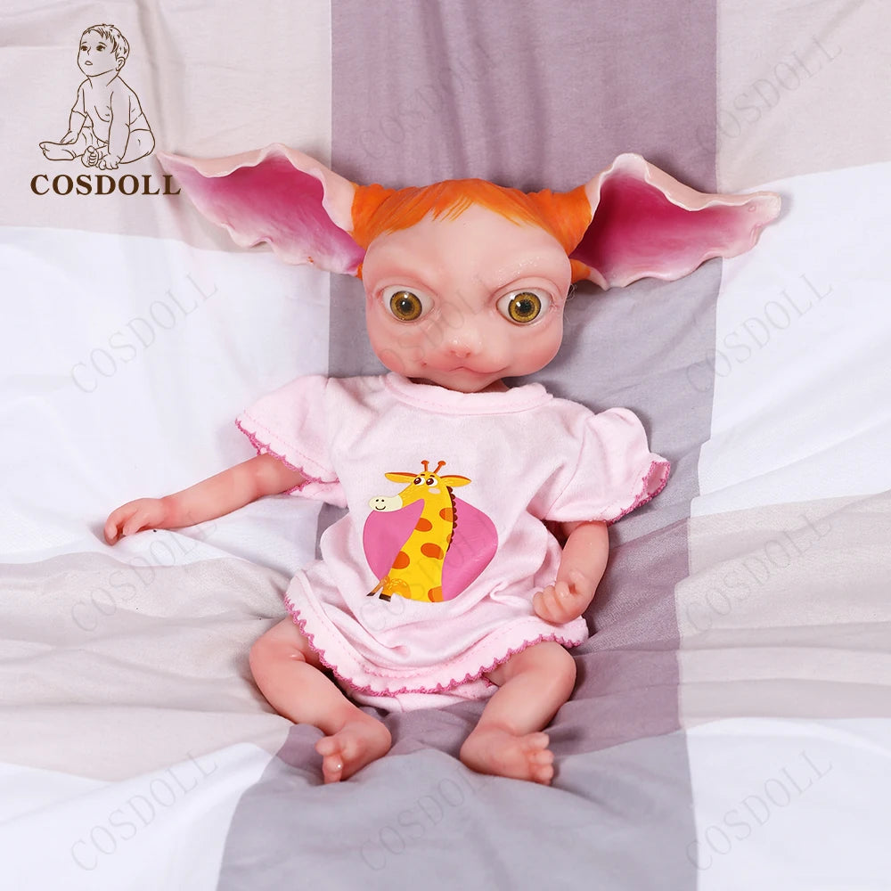 32CM Baby Doll Toys Full Body Silicone Reborn Baby Dolls With Long Ears Elf Boy Toy Soft Gifts Big Eyes Cute Avatar Style Bebe - Loving Babies & Pets Shop