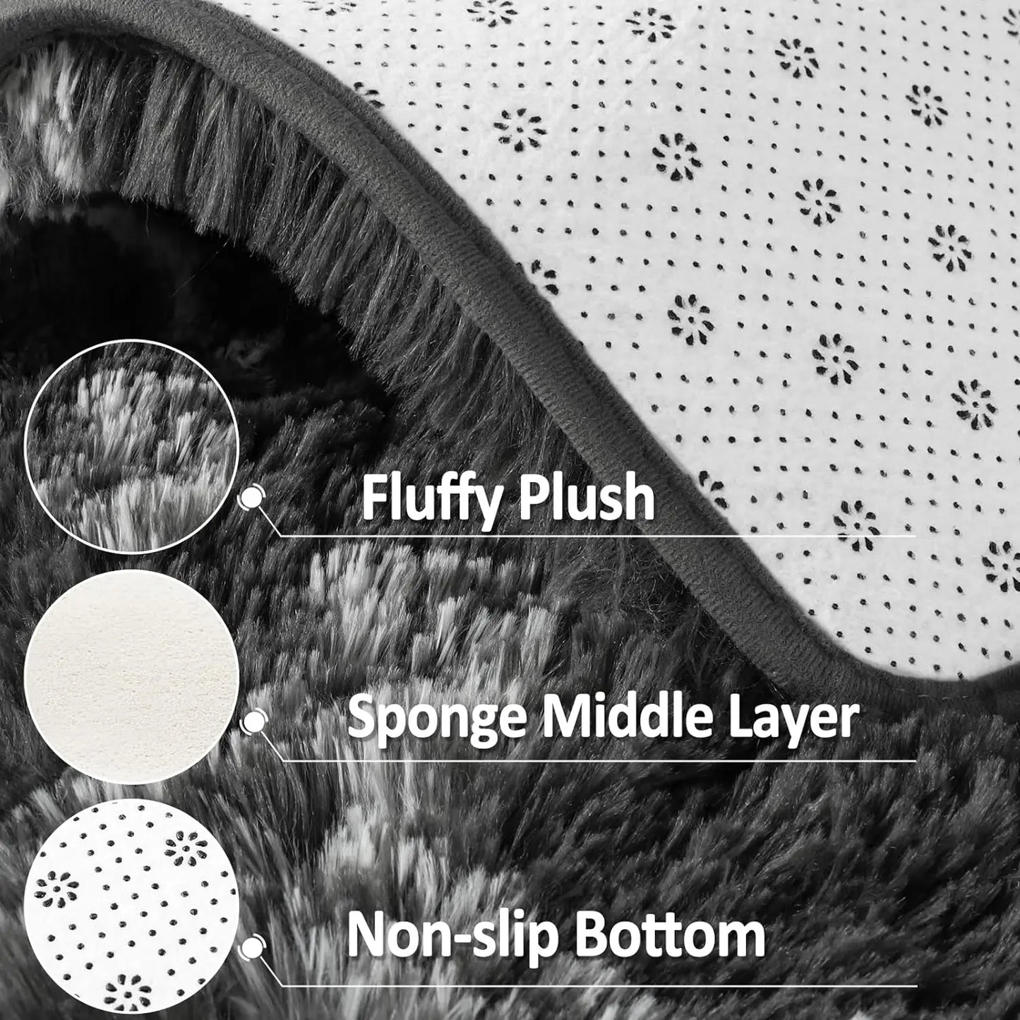 Large Shag Area Rugs for Bedroom Super Soft Plush Fluffy Carpets Living Room Rug Non-Slip Indoor Floor Rug for Kids Nursery Girl - Loving Babies & Pets Shop