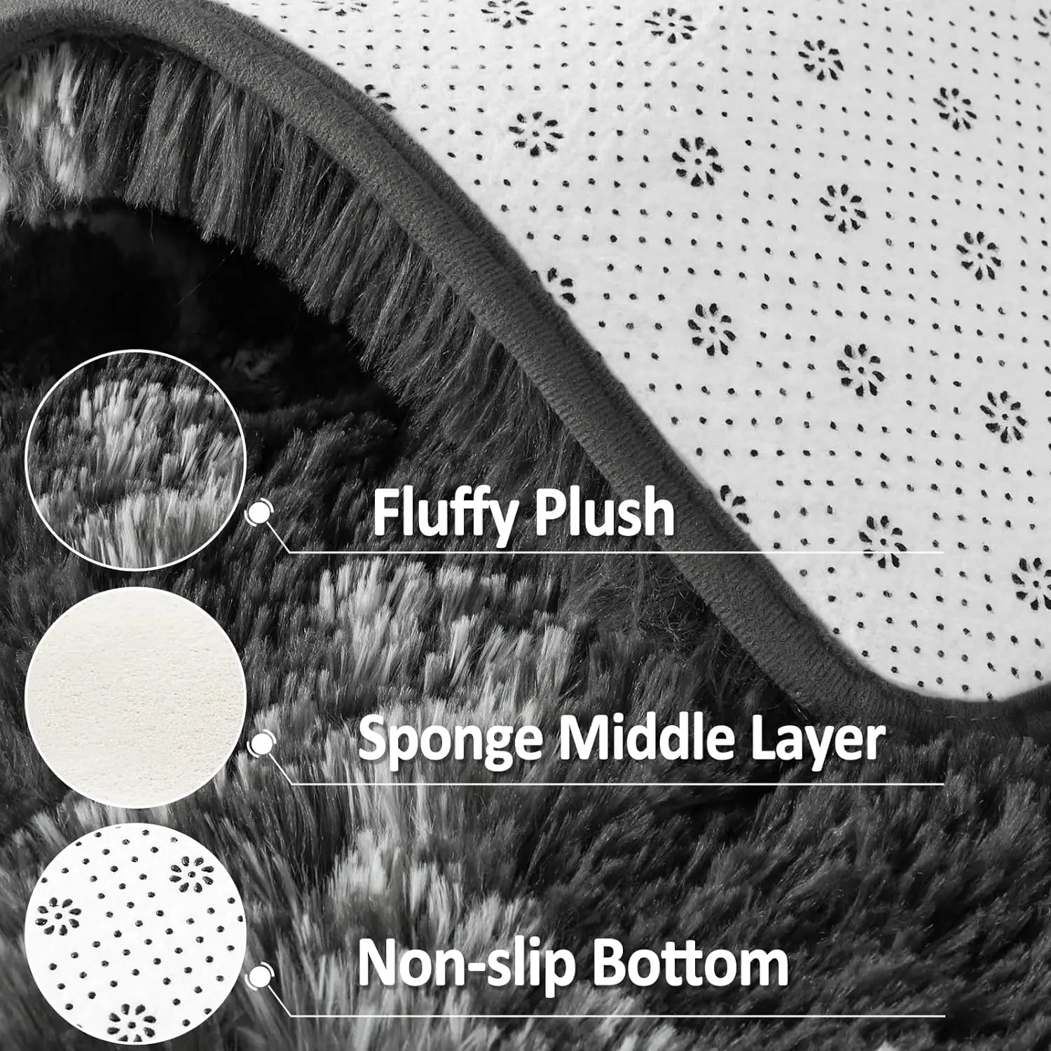 Large Shag Area Rugs for Bedroom Super Soft Plush Fluffy Carpets Living Room Rug Non-Slip Indoor Floor Rug for Kids Nursery Girl - Loving Babies & Pets Shop