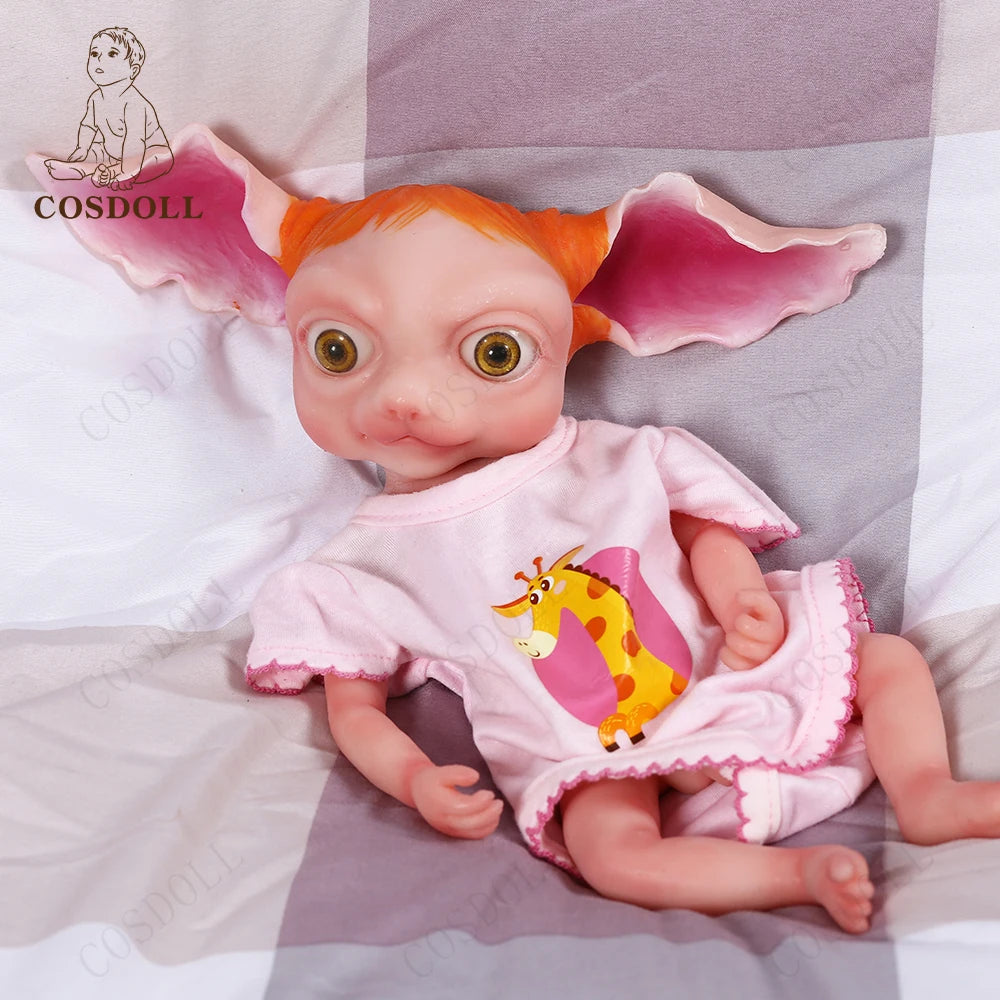 32CM Baby Doll Toys Full Body Silicone Reborn Baby Dolls With Long Ears Elf Boy Toy Soft Gifts Big Eyes Cute Avatar Style Bebe - Loving Babies & Pets Shop