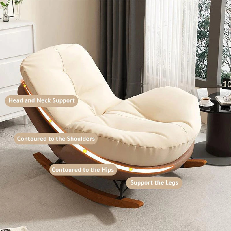 Rocking Chair Balcony Home Technology Cloth Rocking Chair Living Room Leisure Rocking Chair, Modern Rocking - Loving Babies & Pets Shop