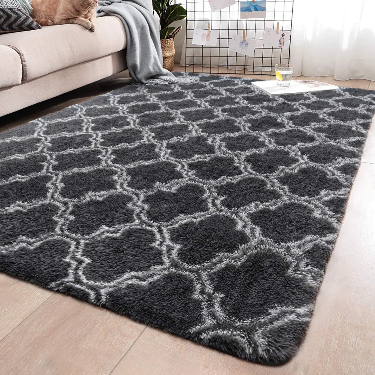 Large Shag Area Rugs for Bedroom Super Soft Plush Fluffy Carpets Living Room Rug Non-Slip Indoor Floor Rug for Kids Nursery Girl - Loving Babies & Pets Shop