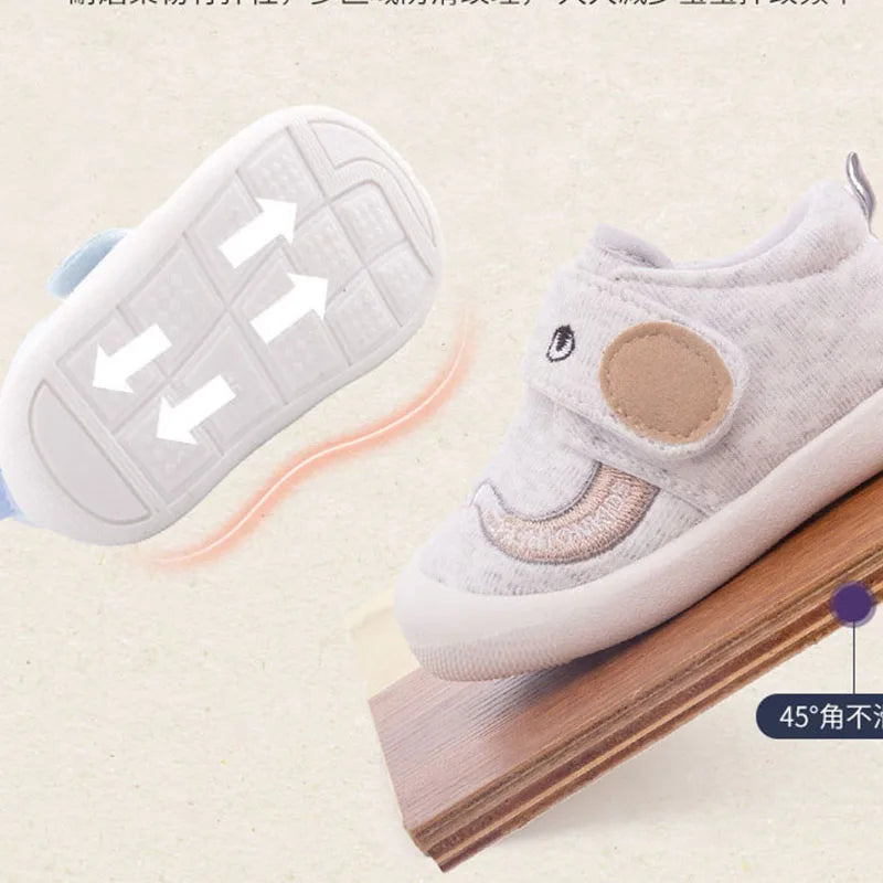 Spring and Autumn New Hot Infant Newborn Baby Girls Boys Prewalker Elephant Cartoon Single Shoes Non-slip Soft Sole Baby Shoes