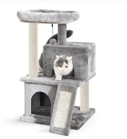 Pet Cat Tree Condo House Scratcher Scratching Post Climbing Tree Toys for Cat Kitten Protecting Furniture Fast Domestic Delivery