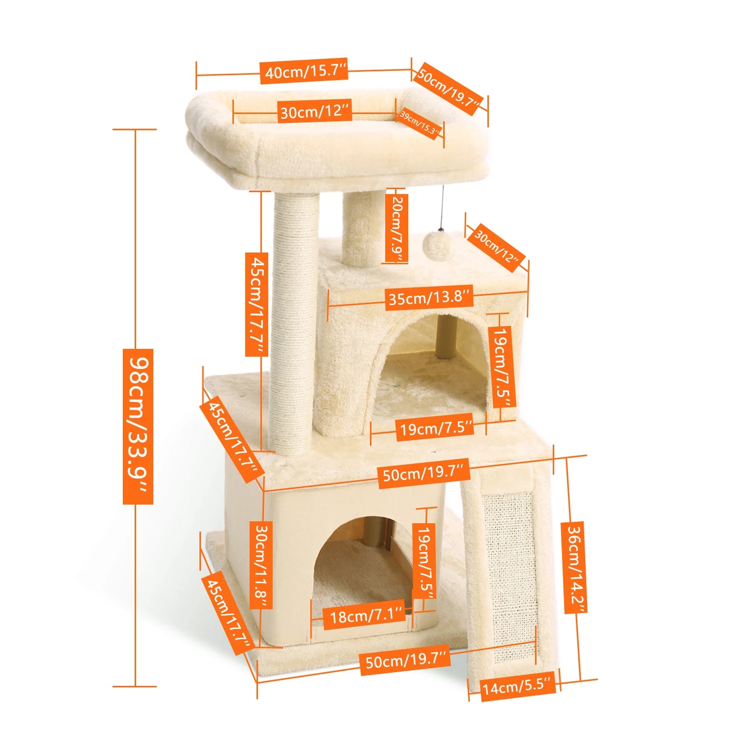Pet Cat Tree Condo House Scratcher Scratching Post Climbing Tree Toys for Cat Kitten Protecting Furniture Fast Domestic Delivery