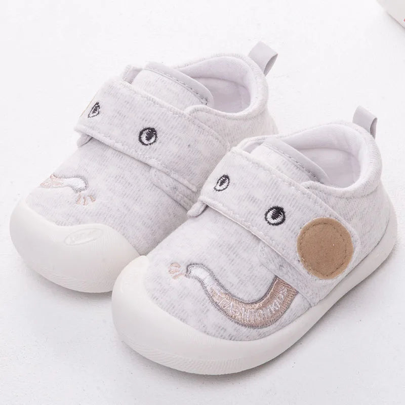 Spring and Autumn New Hot Infant Newborn Baby Girls Boys Prewalker Elephant Cartoon Single Shoes Non-slip Soft Sole Baby Shoes