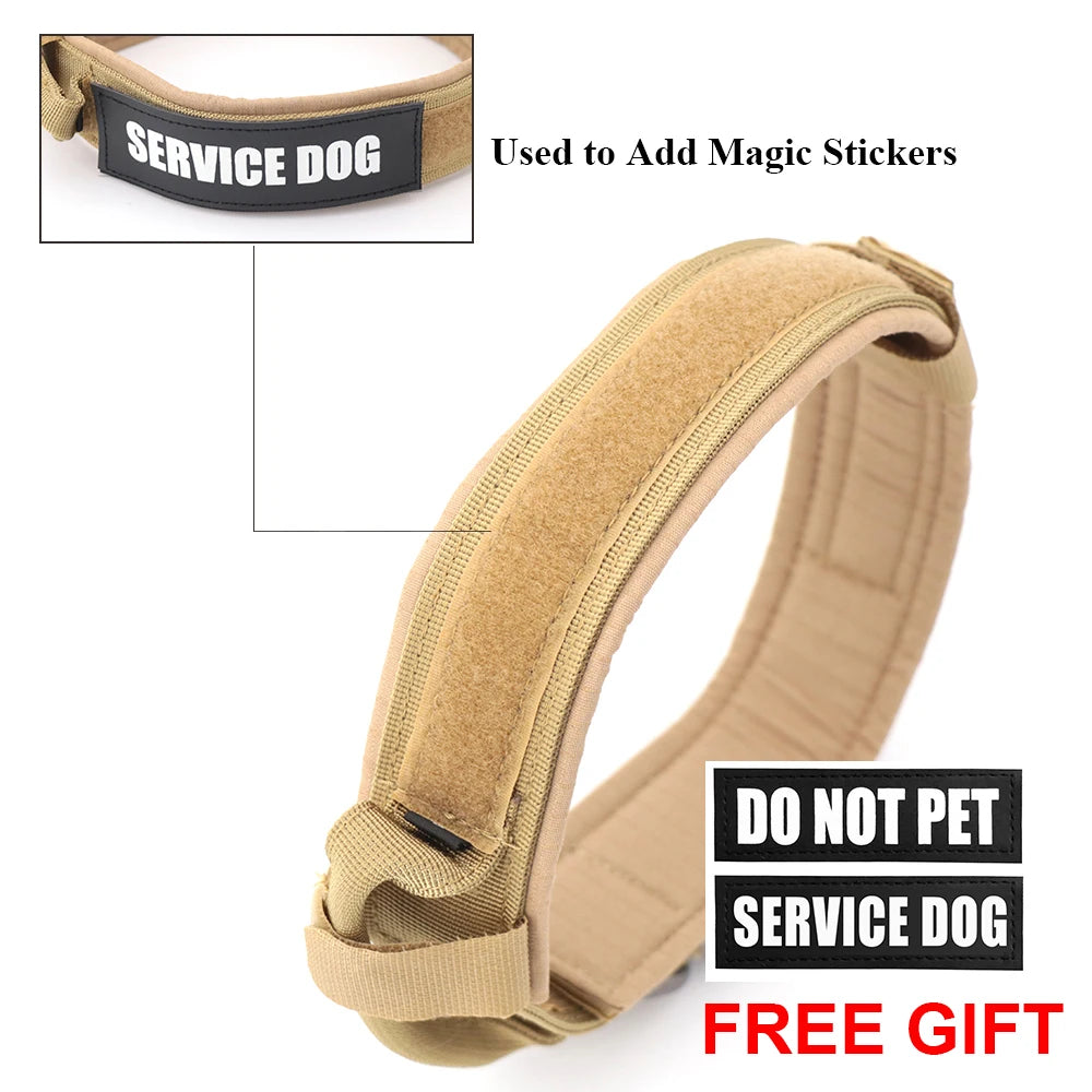 Adjustable Tactical Dog Training Collar and Leash Set for Small and Big Dogs