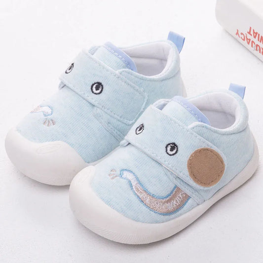 Spring and Autumn New Hot Infant Newborn Baby Girls Boys Prewalker Elephant Cartoon Single Shoes Non-slip Soft Sole Baby Shoes