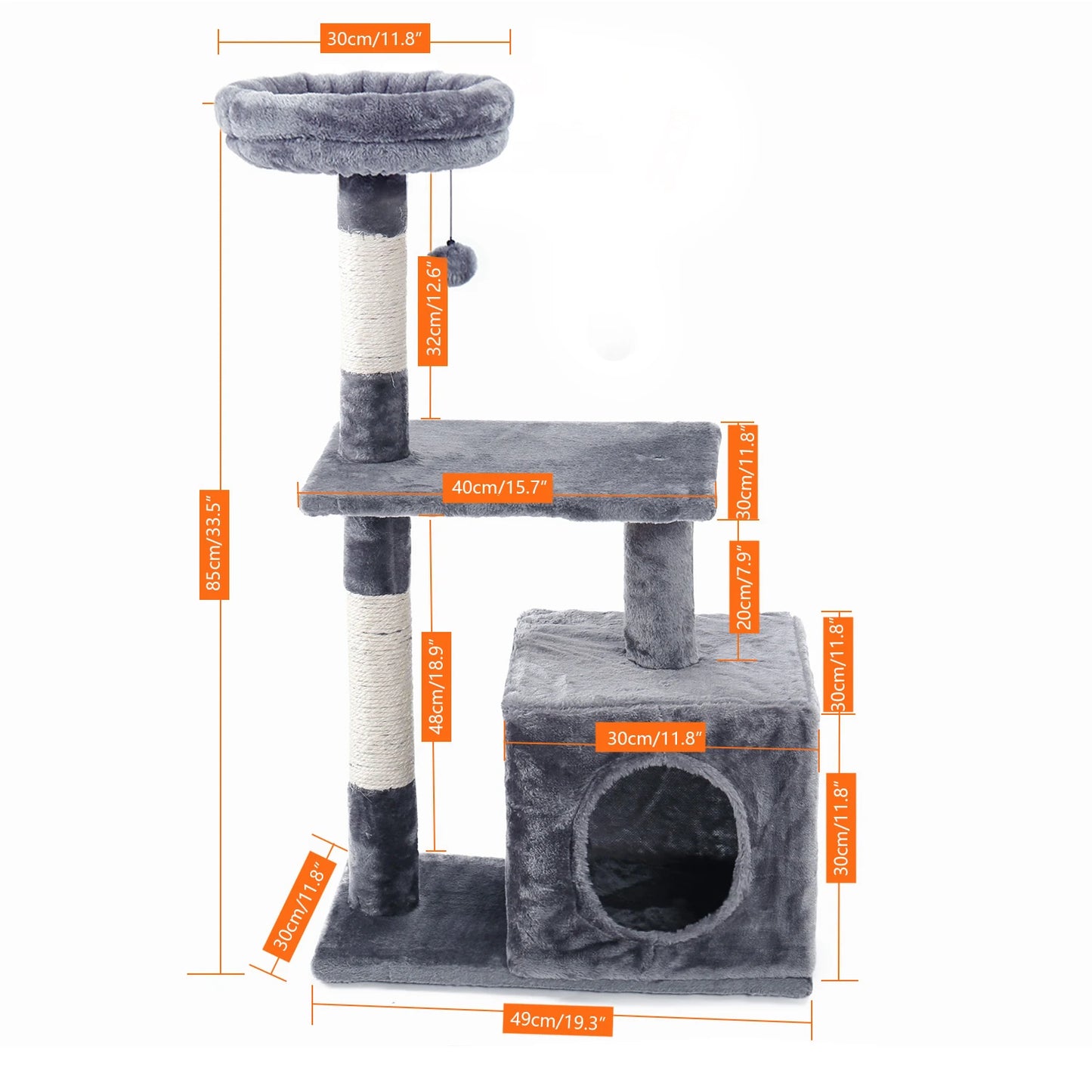 Pet Cat Tree Condo House Scratcher Scratching Post Climbing Tree Toys for Cat Kitten Protecting Furniture Fast Domestic Delivery