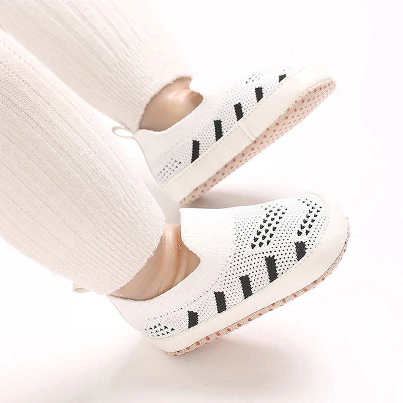 Toddler Canvas Sneakers Colorful Striped Slip-on Shoes Lightweight Breathable Soft Sole Casual Shoes for Summer Autumn - Loving Babies & Pets Shop