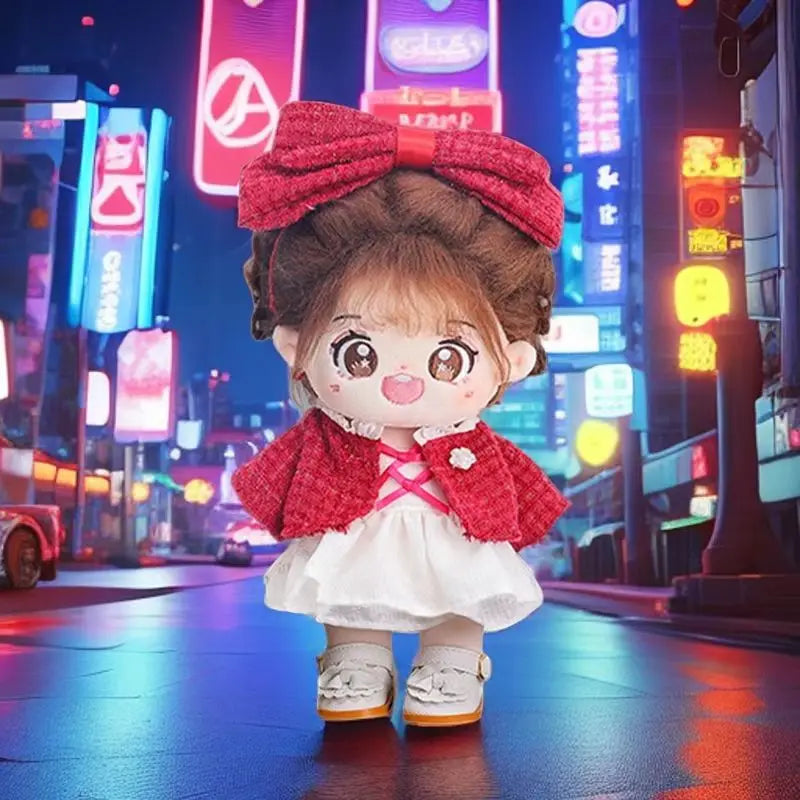 20cm Cute Spring Day Skirt+Coat Set Doll Plush Stuffed Anime Figure Dress Up Cospslay Cotton Baby Plushies Toys Collection Gift - Loving Babies & Pets Shop