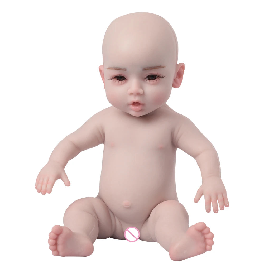 U-charmmore 47cm 3KG Full Silicone Reborn Baby Silicone Reborn Doll Full Body Silicone Girl  Real Newborn Baby Kid's Gift - Loving Babies & Pets Shop