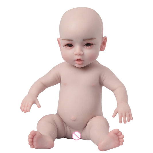 U-charmmore 47cm 3KG Full Silicone Reborn Baby Silicone Reborn Doll Full Body Silicone Girl  Real Newborn Baby Kid's Gift - Loving Babies & Pets Shop