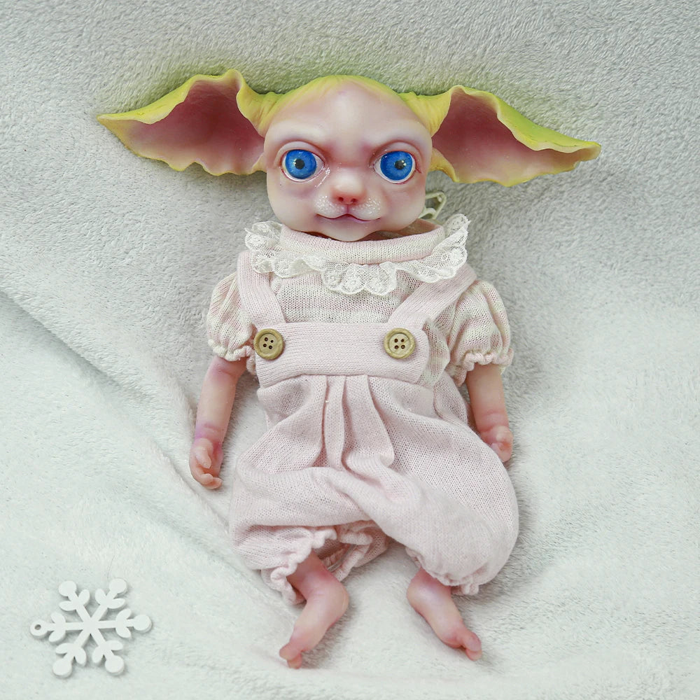 32CM Baby Doll Toys Full Body Silicone Reborn Baby Dolls With Long Ears Elf Boy Toy Soft Gifts Big Eyes Cute Avatar Style Bebe - Loving Babies & Pets Shop