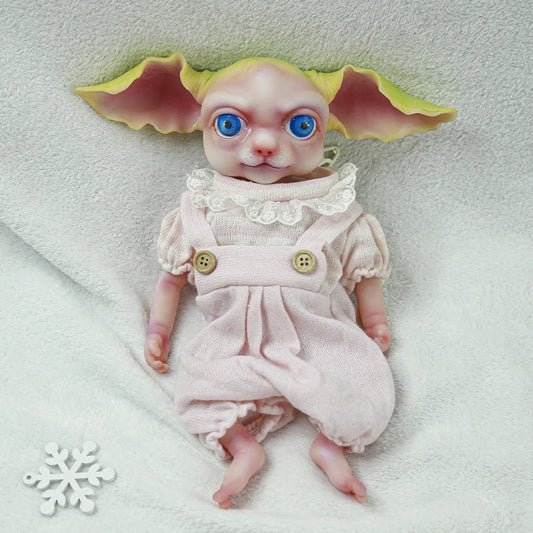 32CM Baby Doll Toys Full Body Silicone Reborn Baby Dolls With Long Ears Elf Boy Toy Soft Gifts Big Eyes Cute Avatar Style Bebe - Loving Babies & Pets Shop