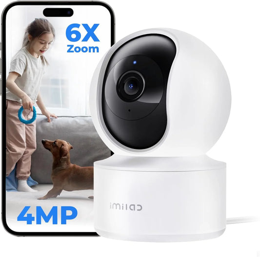 IMILAB C21 2.5K IP Security Camera MiHome App 360° Night Vision Baby Monitor with App, 2-Way Audio, AI Detection