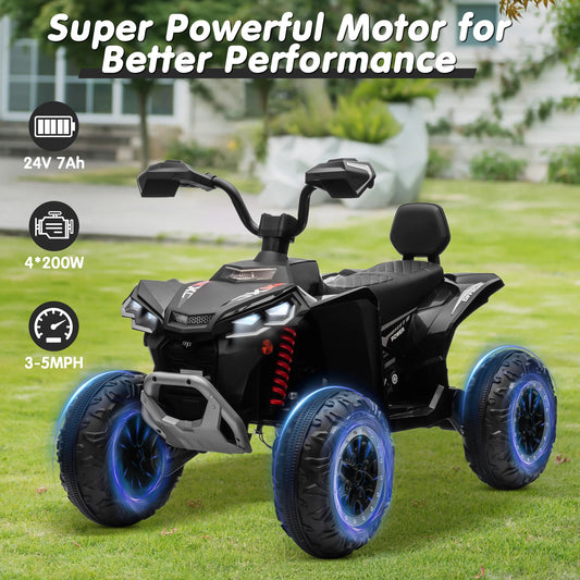 Kids JOYRACER 24V 4 Wheeler ATV Ride On Toy Two Seater with Powerful 800W Motor