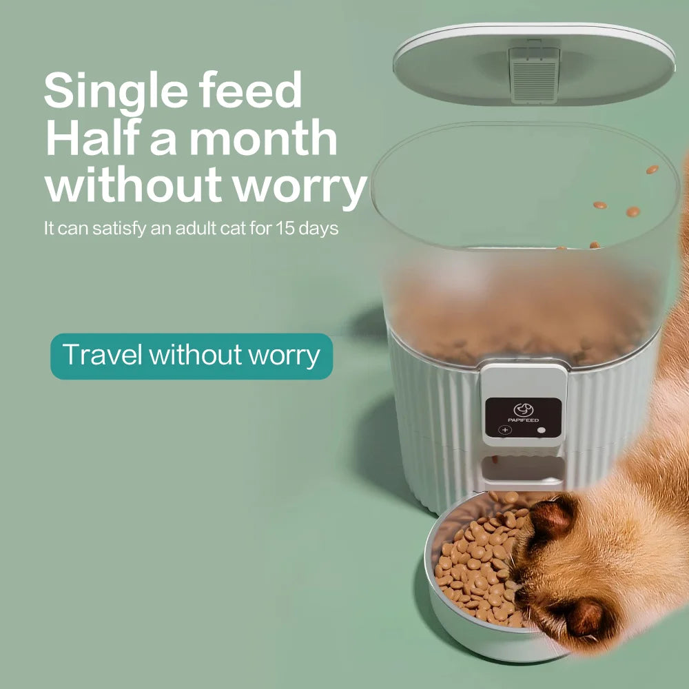 PAPIFEED cat automatic feeder dog fixed feeding machine cat food dog food wifi remote smart cat pet food dispenser - Loving Babies & Pets Shop