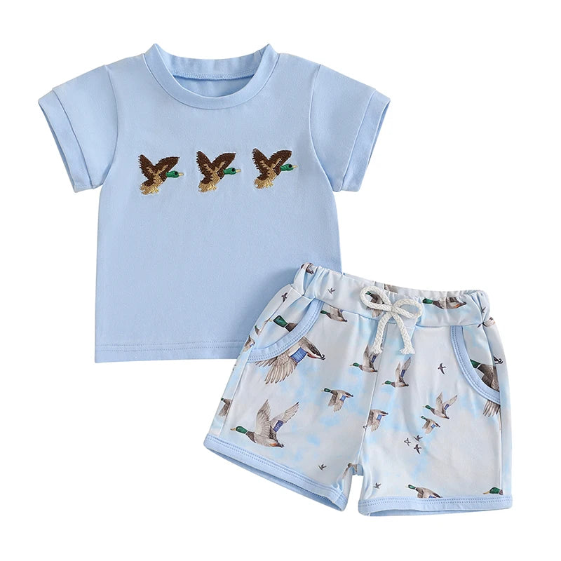 3Pcs Baby Girl Summer Outfit Set with Floral Print Top Shorts and Headband for Toddlers