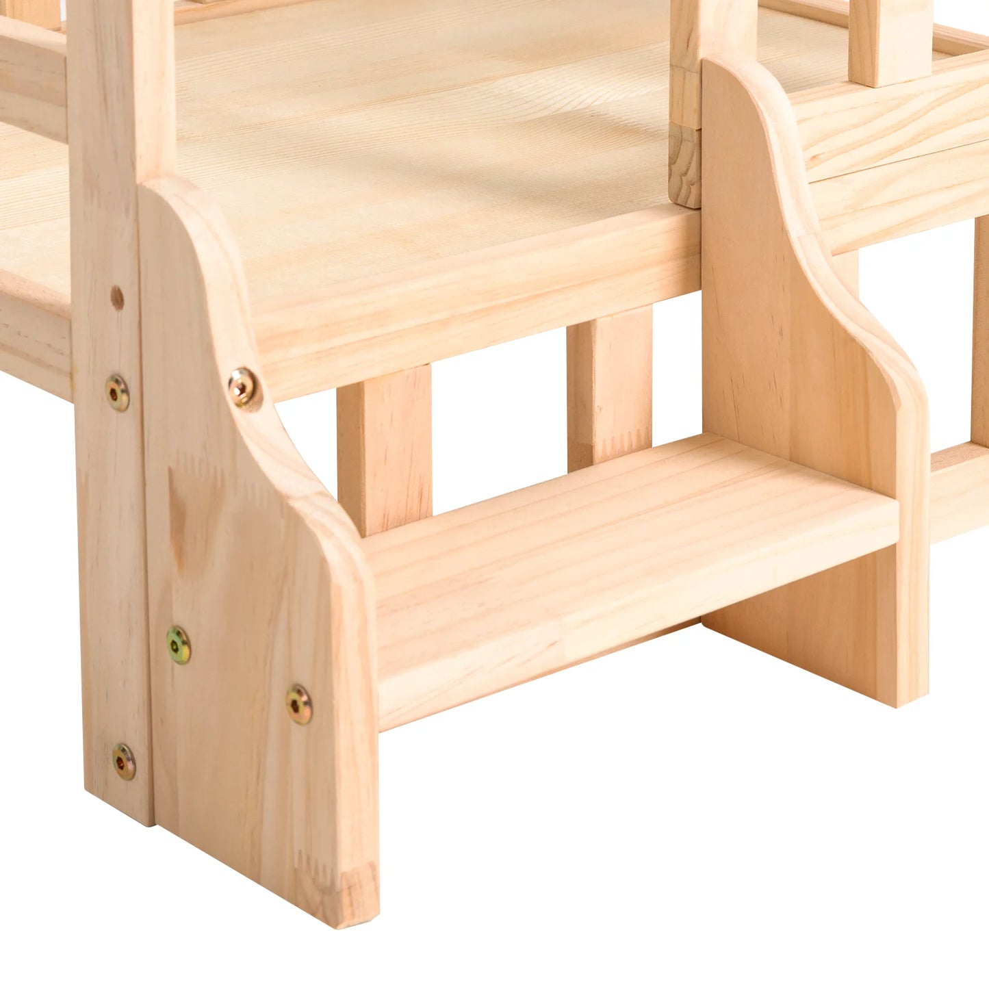 Solid Wood Pet Bed, Wooden Dog Bed Frame, Dog Kennel Furniture, Dog Bed Stand for Cats, Small Teddies, Bichon Rectangular