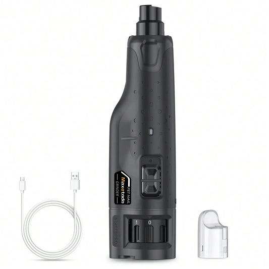 Quiet 6 Speed USB Rechargeable Dog Nail Grinder 2 LEDs