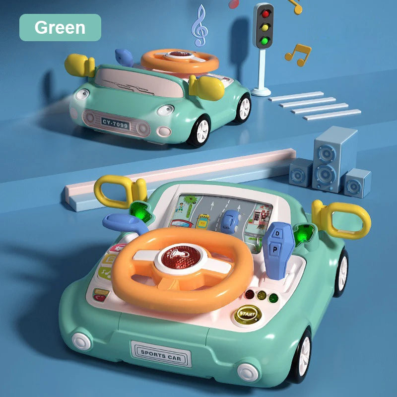 Interactive Baby Car Toy Light and Musical Steering Wheel for Developing Motor Skills