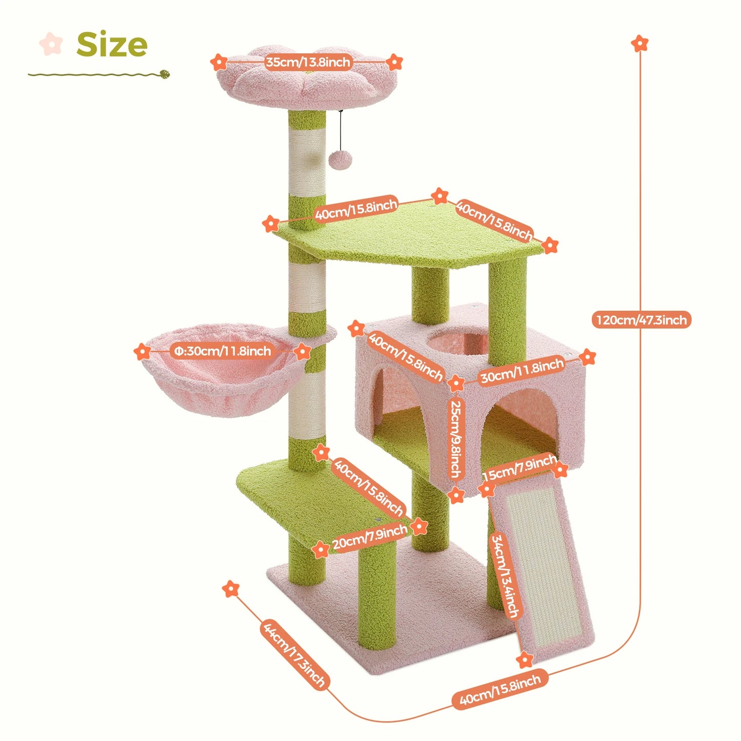 Flower Cat Tree Multi-Level Cat Tower for Indoor Cats - Loving Babies & Pets Shop