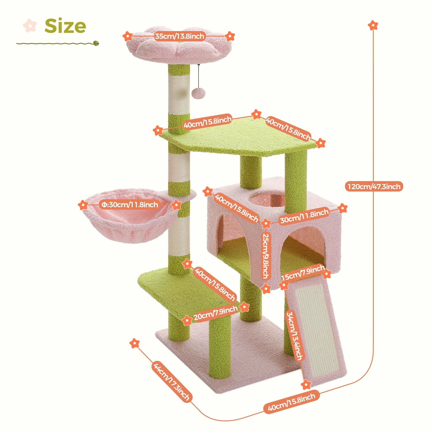 Flower Cat Tree Multi-Level Cat Tower for Indoor Cats - Loving Babies & Pets Shop