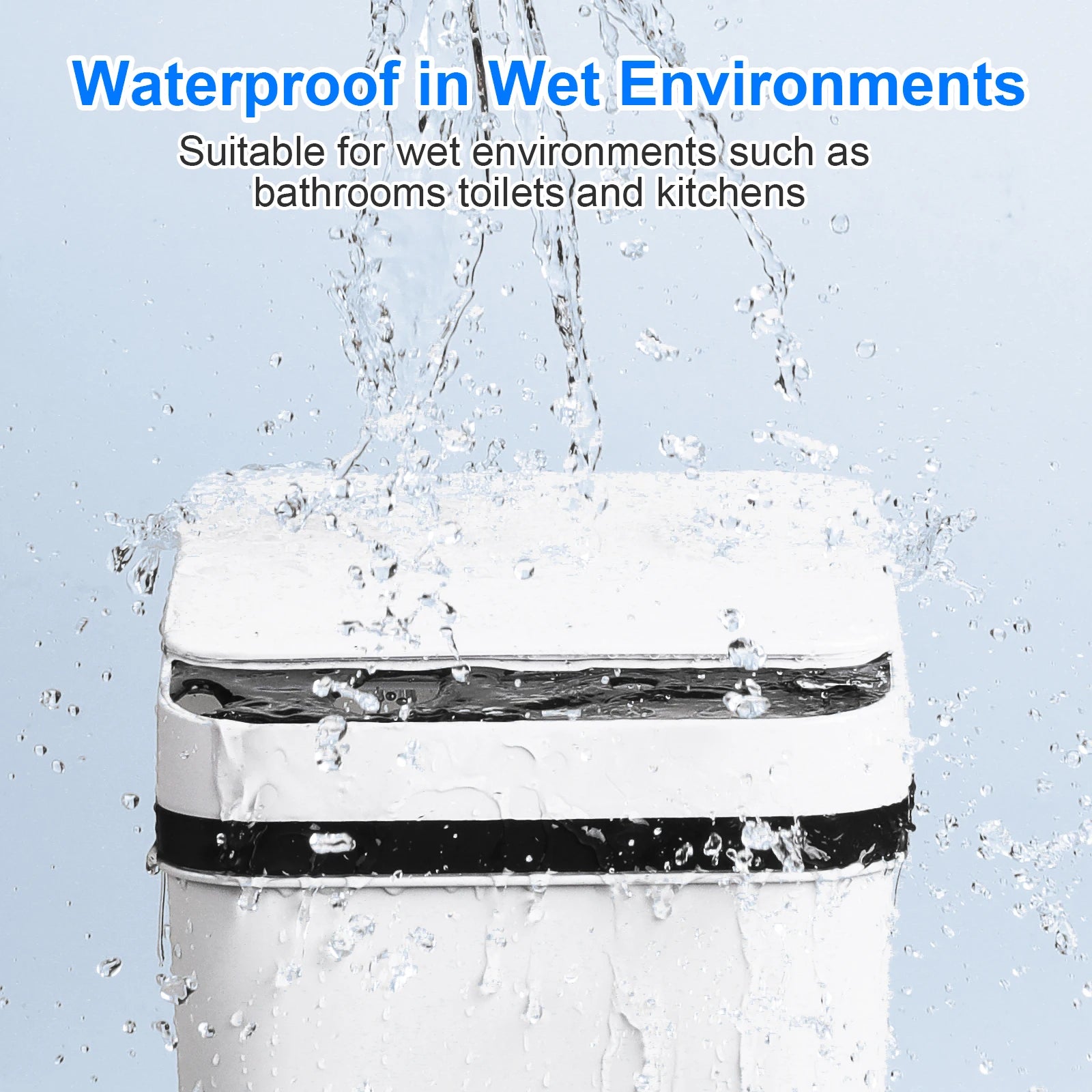 2 Pack 12L Bathroom Automatic Trash Cans Touchless Motion Sensor Slim with Lid for Bathroom Bedroom Living Room Office White - Loving Babies & Pets Shop