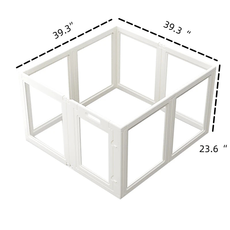 Clear Dog Playpen No Tool Setup for Small and Medium Dogs and Cats Indoor Outdoor Use