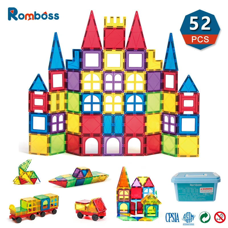 Romboss Magnetic Building Blocks Set 7.5cm Educational Toys for Creative Play
