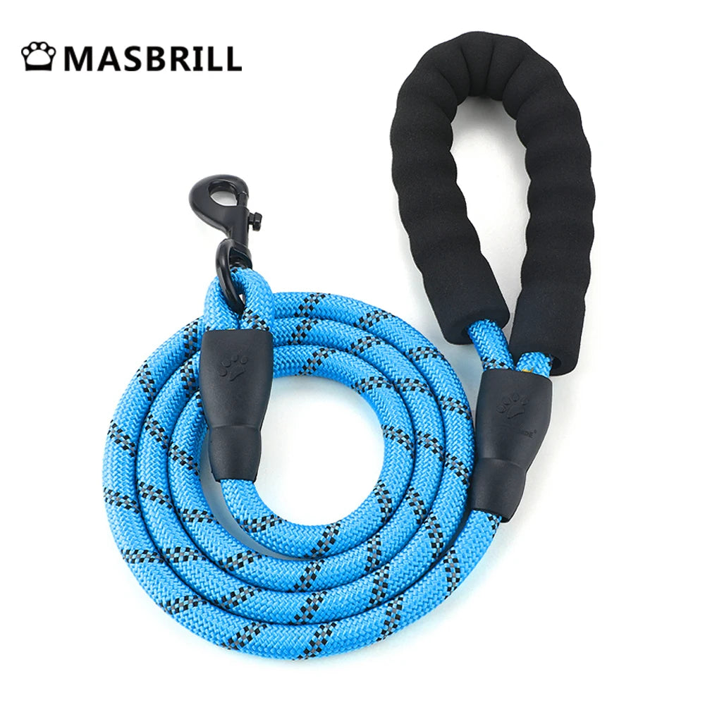 MASBRILL Dog Harness No Pull Nylon Adjustable Reflective Dog Vest Harness 2 Metal Leash Hooks Easy Control Handle Walking