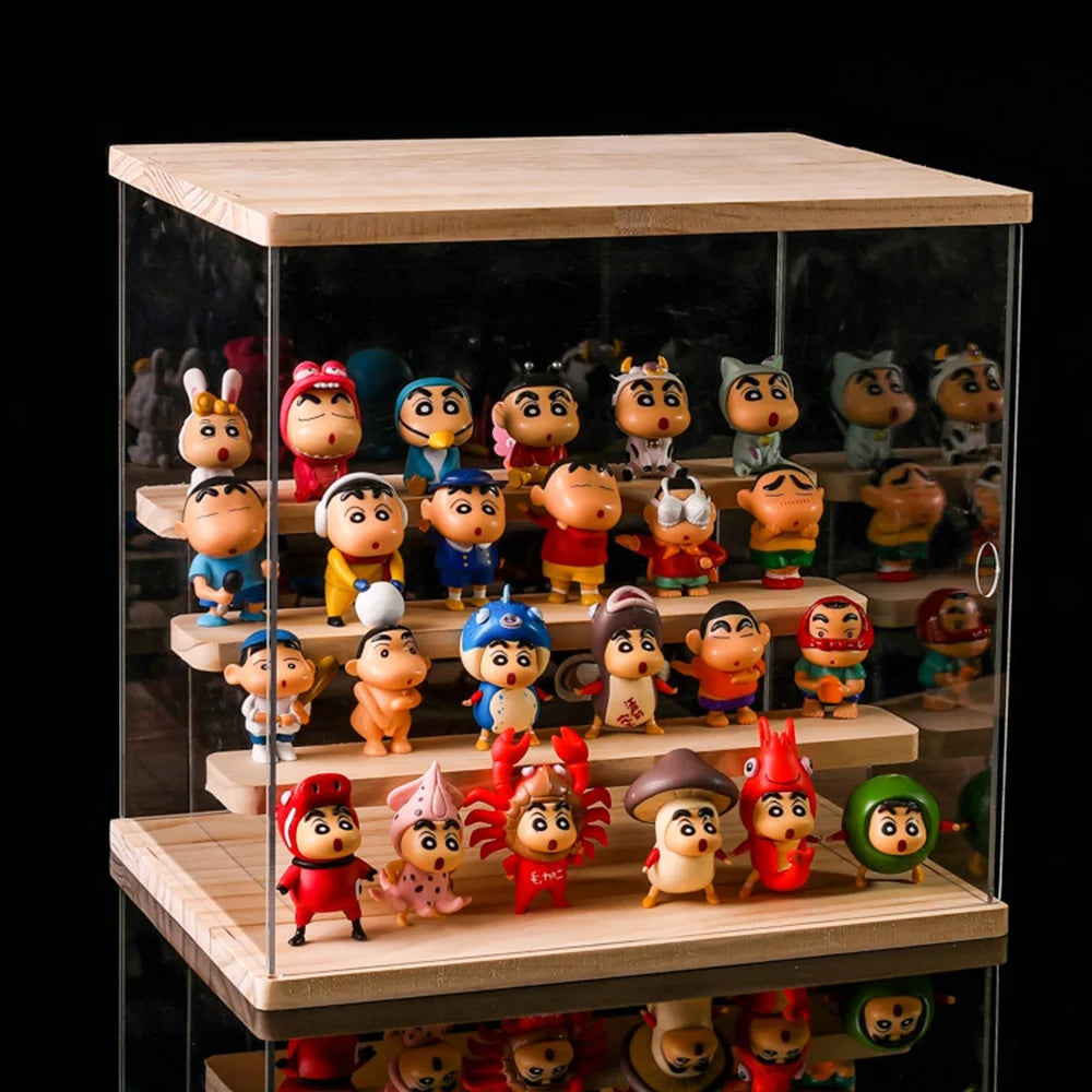 Acrylic Display Countertop Box 4 Stairs Free-standing Storage Rack Clear Doll Blind Box Storage Organizer Holder Children Shelf - Loving Babies & Pets Shop