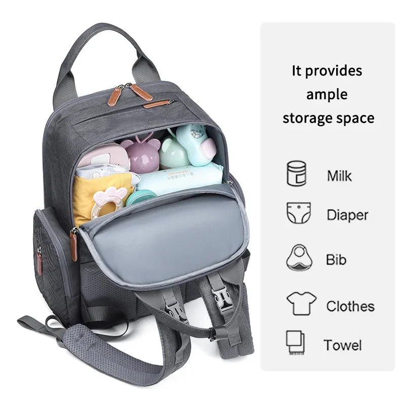 Diaper Backpack Moms Large Capacity Maternity Bag With Mat