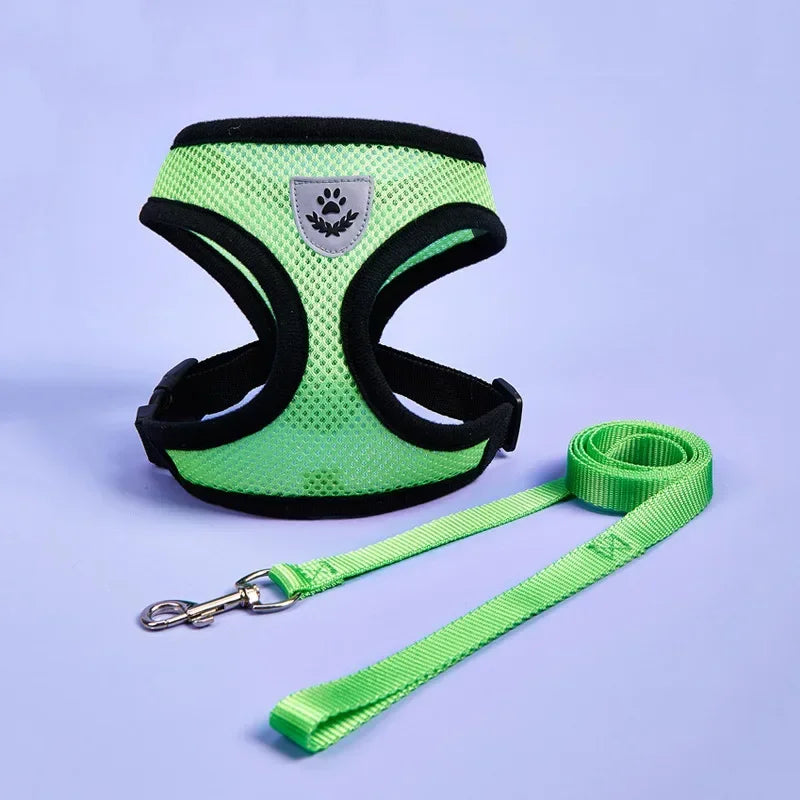 Cat Dog Adjustable Harness Vest Walking Lead Leash For Puppy - Loving Babies & Pets Shop