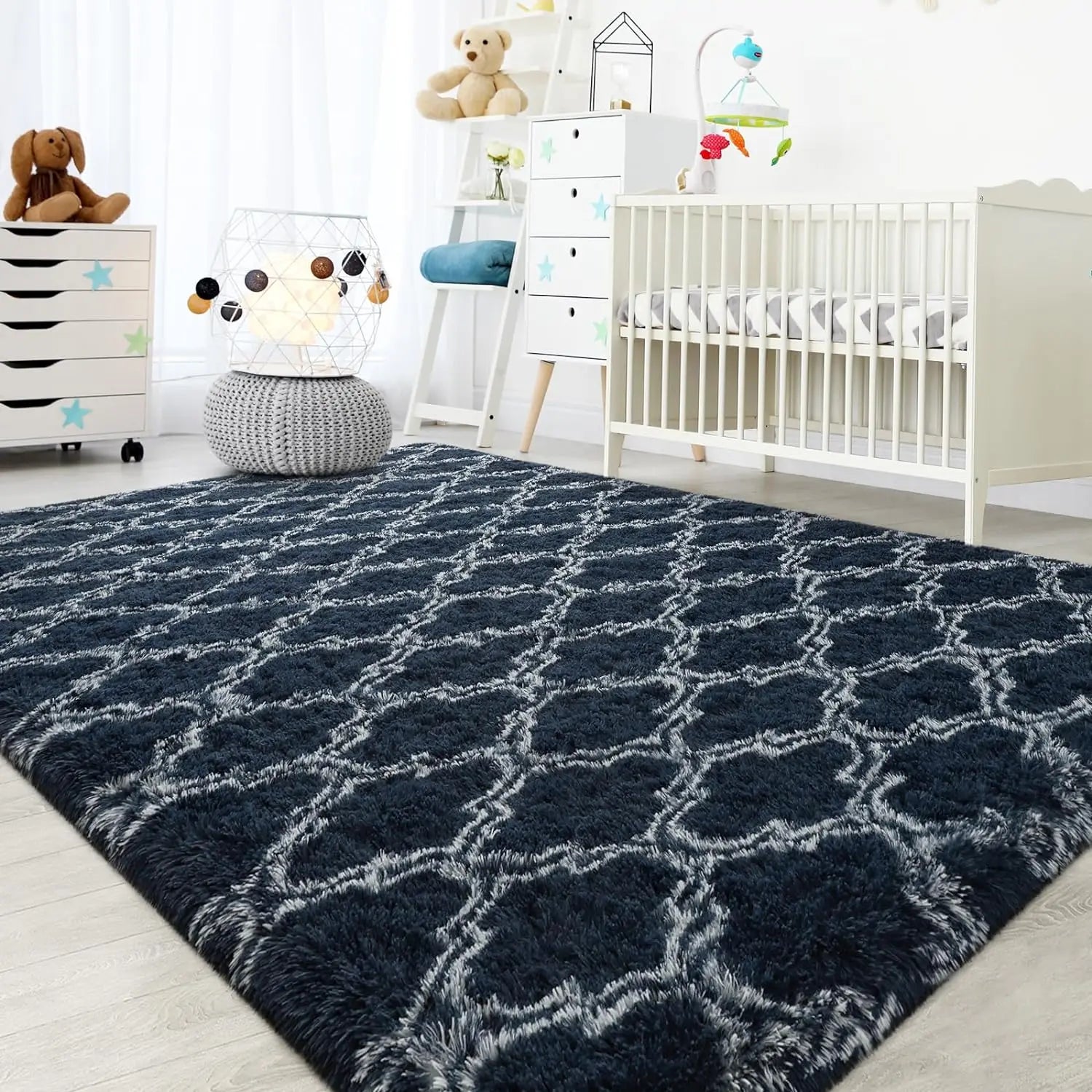 Large Shag Area Rugs for Bedroom Super Soft Plush Fluffy Carpets Living Room Rug Non-Slip Indoor Floor Rug for Kids Nursery Girl - Loving Babies & Pets Shop